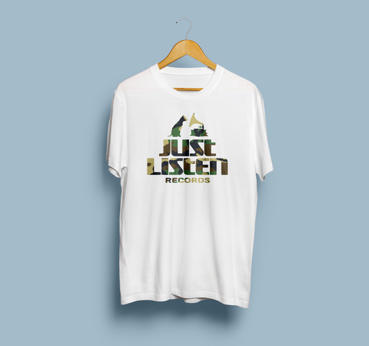 T-Shirt - Just Listen Records camo - oversize